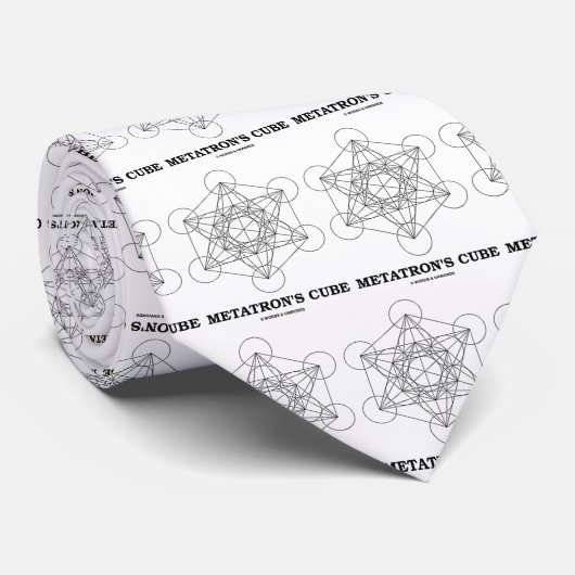 Cravate Le cube de Metatron (la géométrie sacrée) (Roulé)