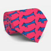 Cravate Le Dachshund bleu (Roulé)