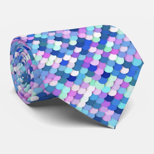 Cravate Le "dragon mesure" - le bleu, l'orchidée et la (Roulé)