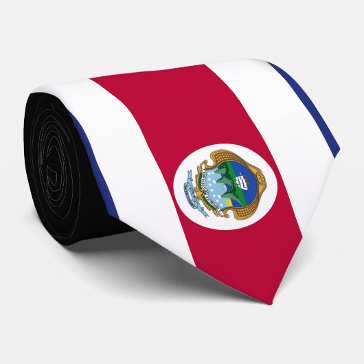 Cravate Le drapeau de la côte Rican (Roulé)