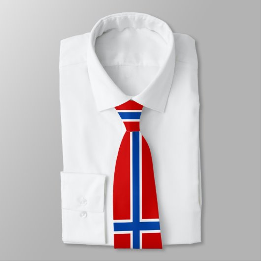 Cravate Le drapeau de la Norvège (Attaché)