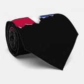 Cravate Le drapeau de la République dominicaine (Roulé)