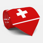 Cravate Le drapeau de la Suisse (Roulé)