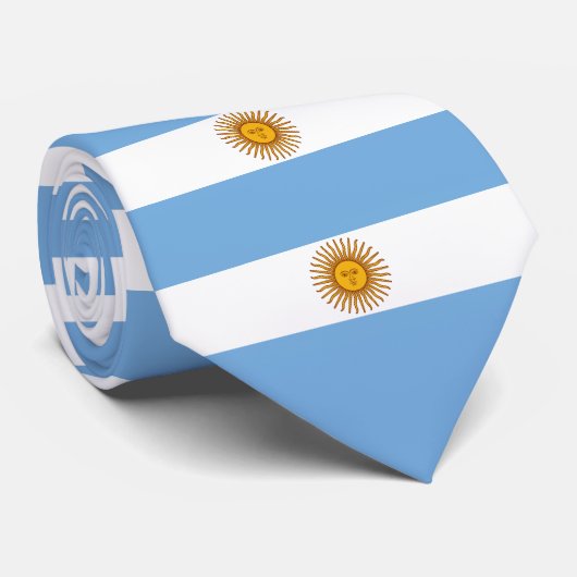 Cravate Le drapeau de l'Argentine (Roulé)