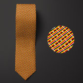 Cravate Le drapeau du Motif ougandais Necktie met en lumiè