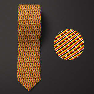 Cravate Le drapeau du Motif ougandais Necktie met en lumiè