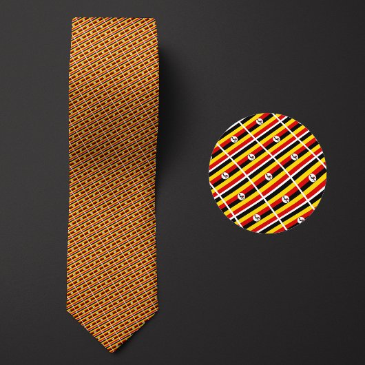 Cravate Le drapeau du Motif ougandais Necktie met en lumiè