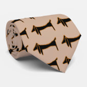 Cravate Le fameux Dachshund noir (Roulé)