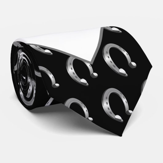 Cravate Le fer à cheval de Cowboy | Initiales (Roulé)