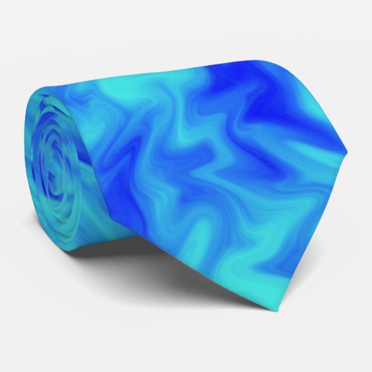 Cravate Le feu bleu (Roulé)