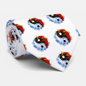 Cravate Le feu frais Yin Yang de l'eau de symbole de (Roulé)