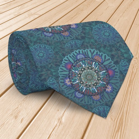 Cravate Le filtre Floral Air Force Blue Manipur Mandala