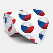 Cravate Le football de République Tchèque (Roulé)