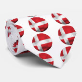 Cravate Le football du Danemark (Roulé)