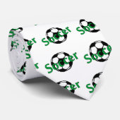Cravate Le football (vert) (Roulé)