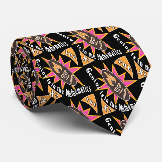 Cravate Le génie est dans les mathématiques (Roulé)