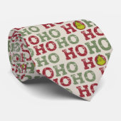 Cravate Le Grinch | Ho Ho Ho Motif (Roulé)
