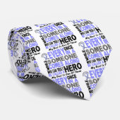 Cravate Le HÉROS VIENT LE LONG 1 CANCER DE LA PROSTATE de (Roulé)