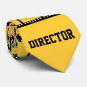 Cravate Le jaune de bande de directeurs Necktie On Camera (Roulé)