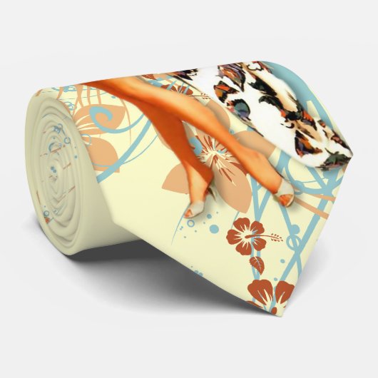 Cravate Le kitsch Bitsch : Tatouage Tiki ! (Roulé)