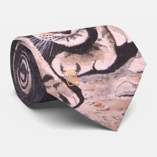 Cravate Le Léopard Neck Tie (Roulé)