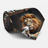 Cravate Le lion et l'agneau (Roulé)