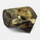 Cravate Le lion et l'agneau (Roulé)