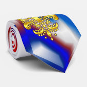 Cravate Le mardi gras attache 2 sauvages et notes folles (Roulé)