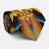 Cravate Le mardi gras attache 2 sauvages et notes folles (Roulé)
