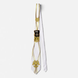 Cravate Le mardi gras attache 2 sauvages et notes folles