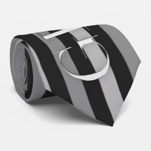 Cravate le Mariage Groom Black et Silver Pinstripes