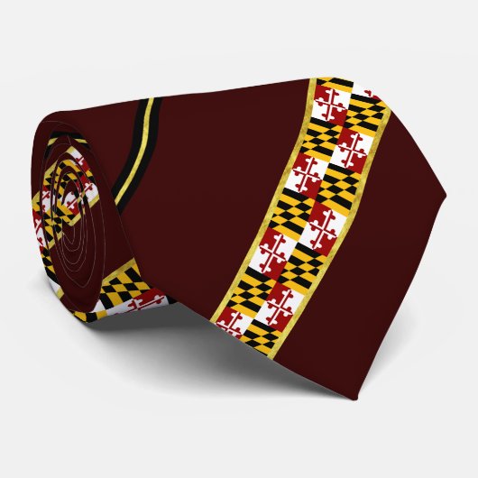 Cravate Le Maryland barre le drapeau (Roulé)