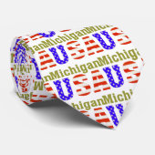 Cravate Le Michigan Etats-Unis ! (Roulé)