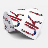 Cravate Le motif britannique BRITANNIQUE de typographie de (Roulé)