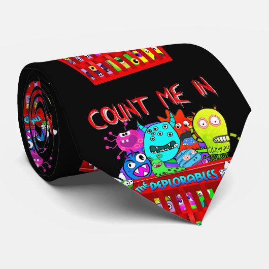 Cravate Le panier de Deplorables, me comptent dedans (Roulé)