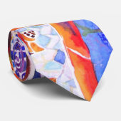 Cravate Le parc de Gaudi (Roulé)
