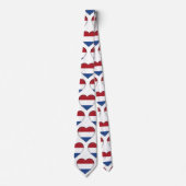 Cravate Le Pays-Bas Drapeau couleurs Motif de coeur Cravat (Devant)