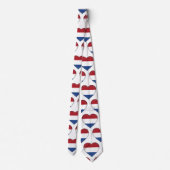Cravate Le Pays-Bas Drapeau couleurs Motif de coeur Cravat (Dos)