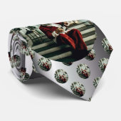 Cravate Le Père Noël joue de la musique (Roulé)