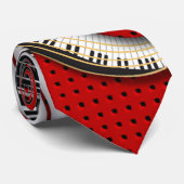 Cravate Le piano verrouille des remous floraux grunges de (Roulé)