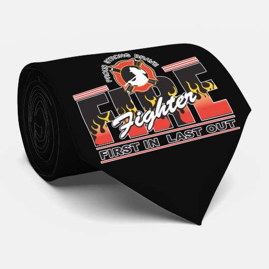 Cravate Le pompier d'abord dedans, durent (Roulé)