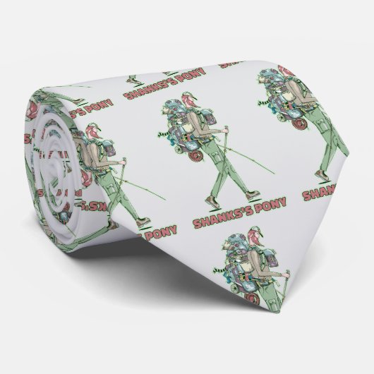 Cravate Le poney de Shanks randonneur drôle marche (Roulé)