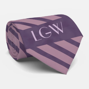 Cravate Le pourpre mauve barre le monogramme