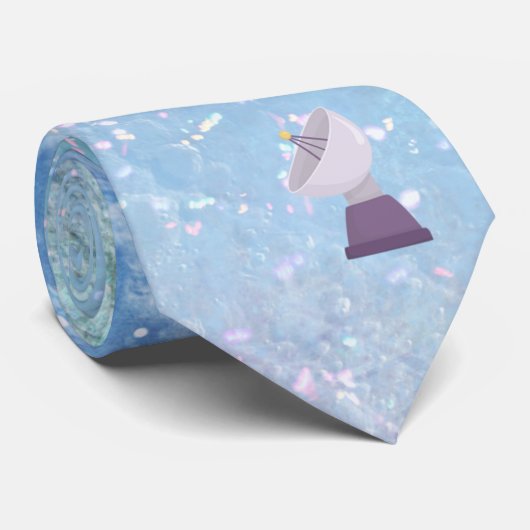 Cravate Le Rocket spatial jusqu'à la Lune avec satellite (Roulé)