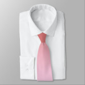 Cravate Le rose poussiéreux rougissent gradient simple (Attaché)