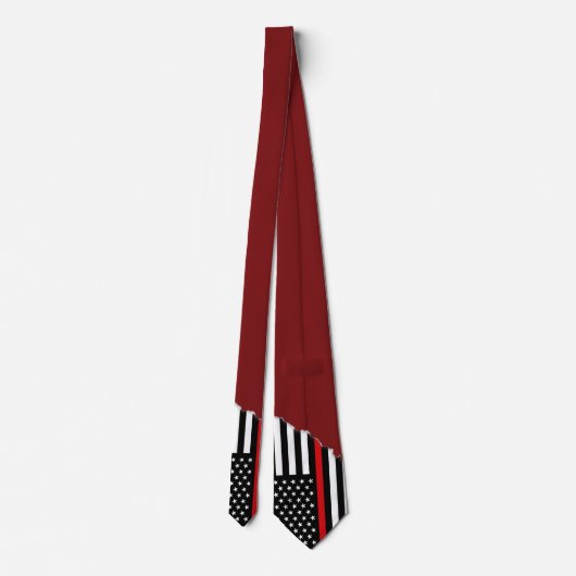 Cravate Le rouge foncé | de drapeau de style de (Dos)