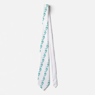 Cravate Le ruban turquoise A4 de Cancer ovarien