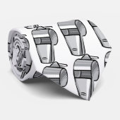 Cravate Le sifflement du grand entraîneur argenté (Roulé)