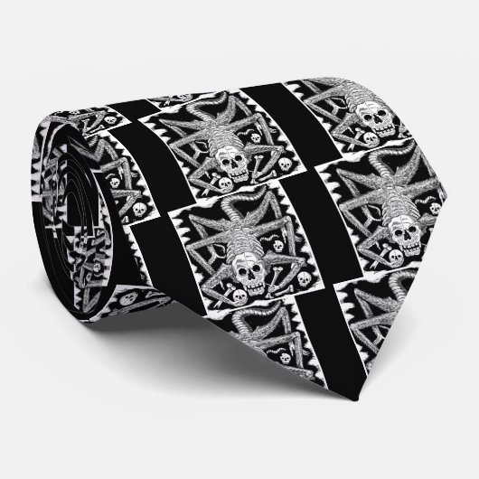 Cravate Le squelette d'araignée (Roulé)