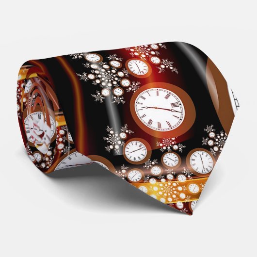 Cravate : Le temps vole (Roulé)